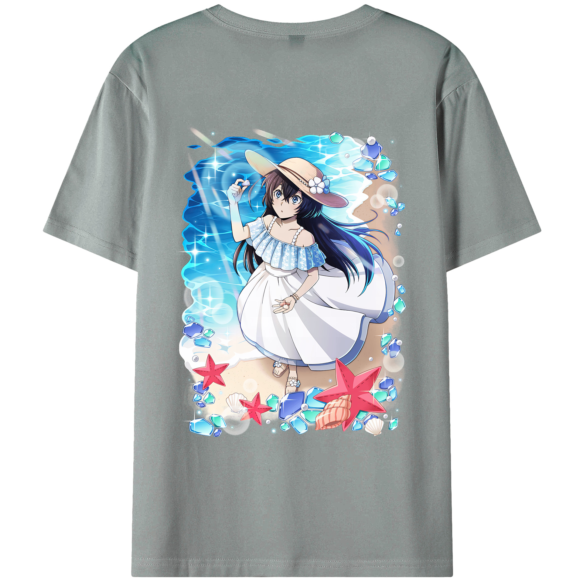 （画像用） 文豪ストレイドッグス Bungo Stray Dogs 綿100％ メンズ半袖Tシャツ（バックプリント） 通気性